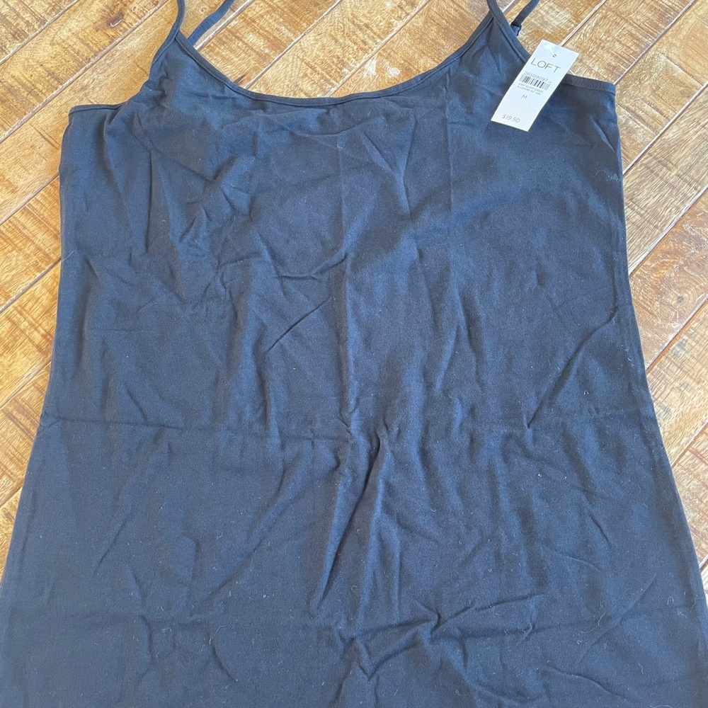 Loft Tank Top Womens M NWT Black